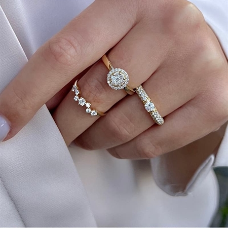 Eleanor Ring aus 14 Karat Gold mit Diamanten Mads Z 1541075